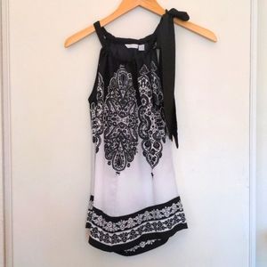 New York & CO Black/White Blouse XS